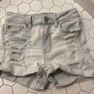 American Eagle cuffed washed denim jean shorts